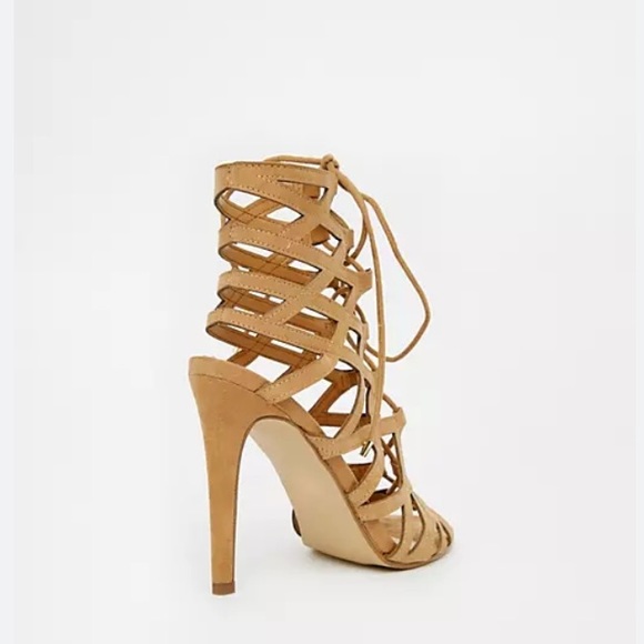 ALDO Women’s Goude Cognac Ghillie Tie Up Heeled Sandals Size 7.5 US - Picture 4 of 4